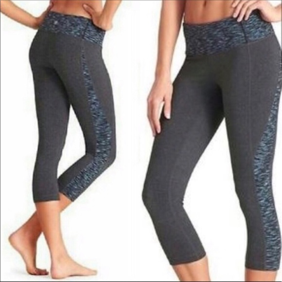 Athleta Pants - ATHLETA Splits Revelation Gray Blue Crop Leggings Medium